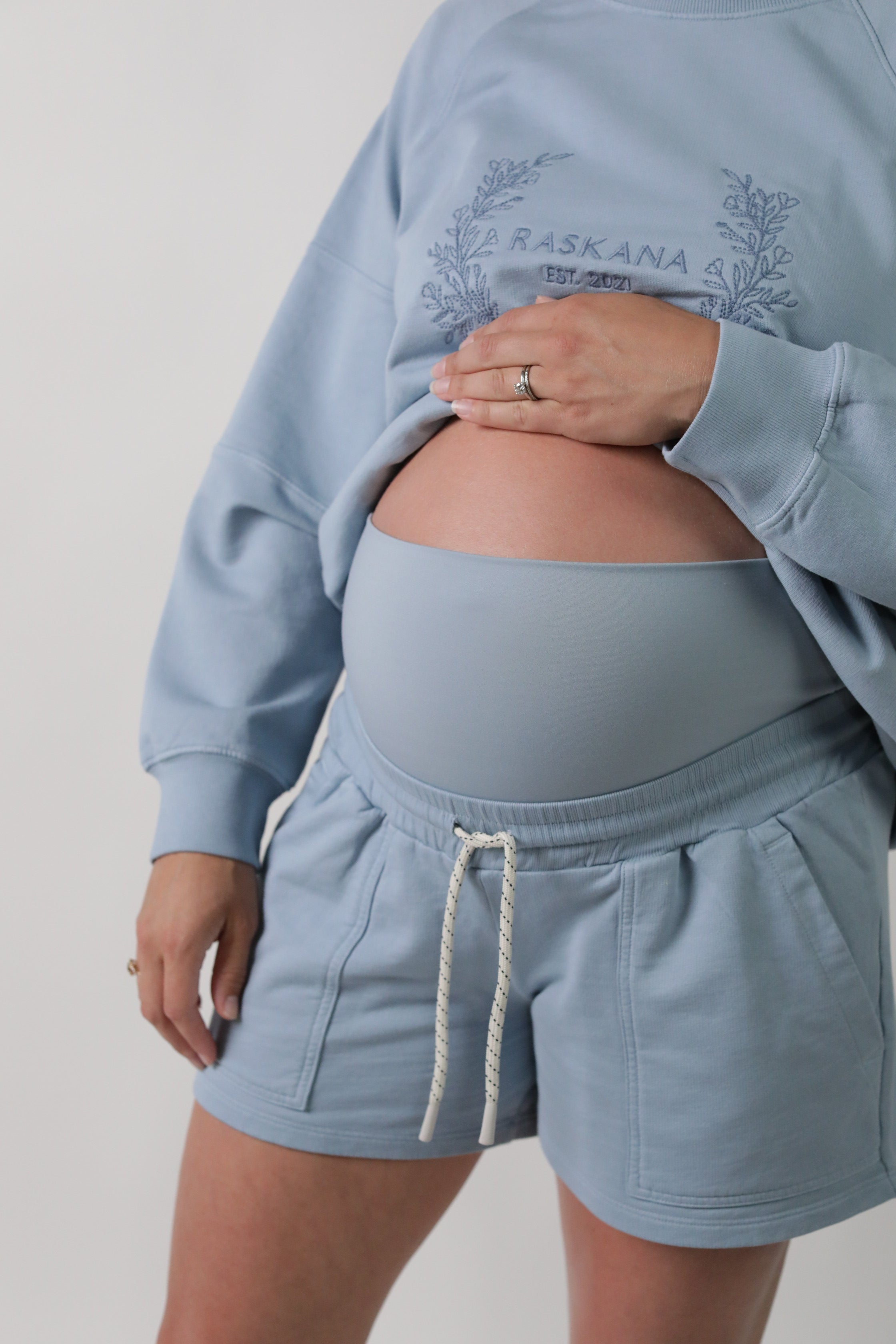 RASKANA French Terry Maternity Shorts and Joggers
