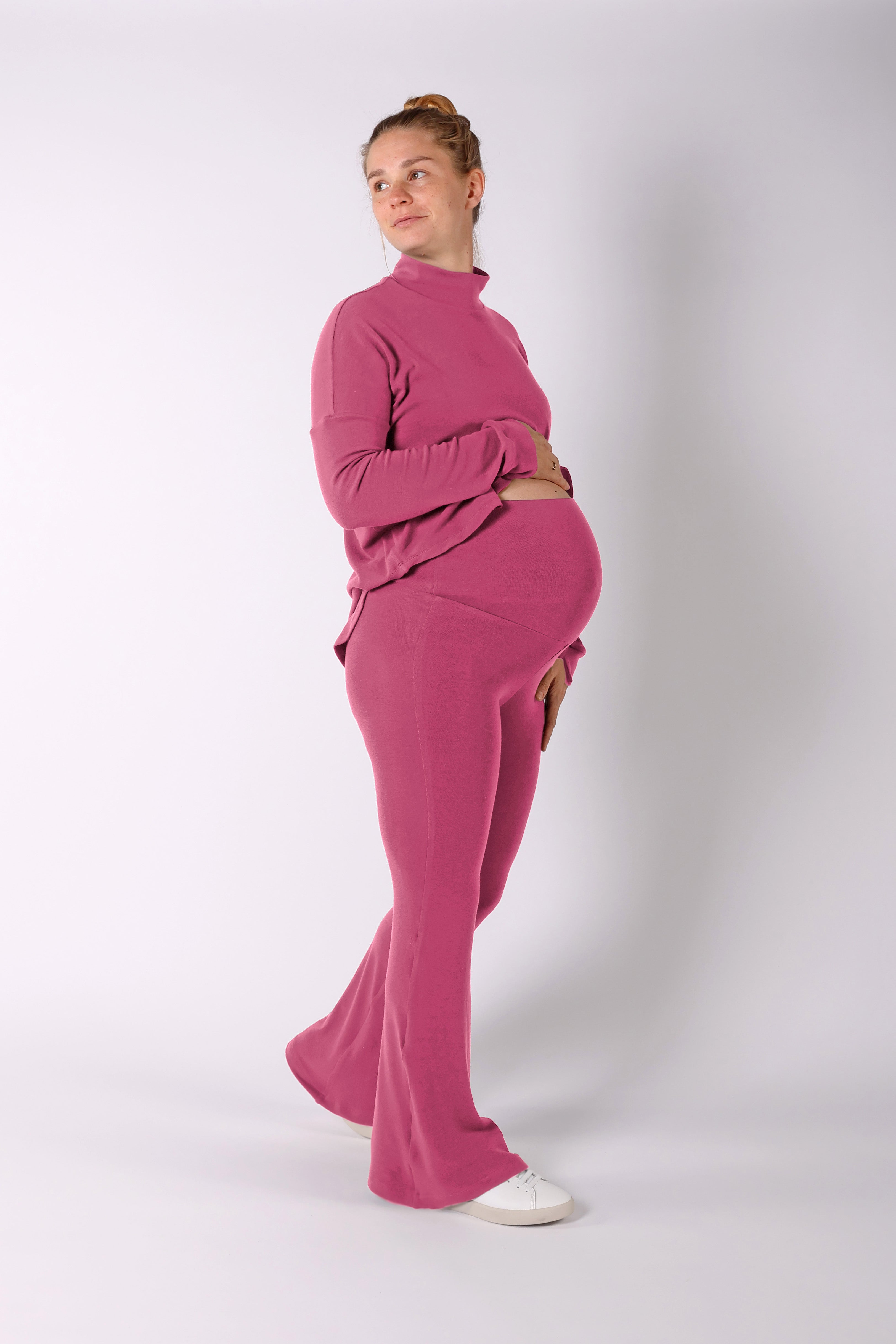 VILLA || WOOL LOUNGEWEAR MATERNITY MOCK NECK TOP