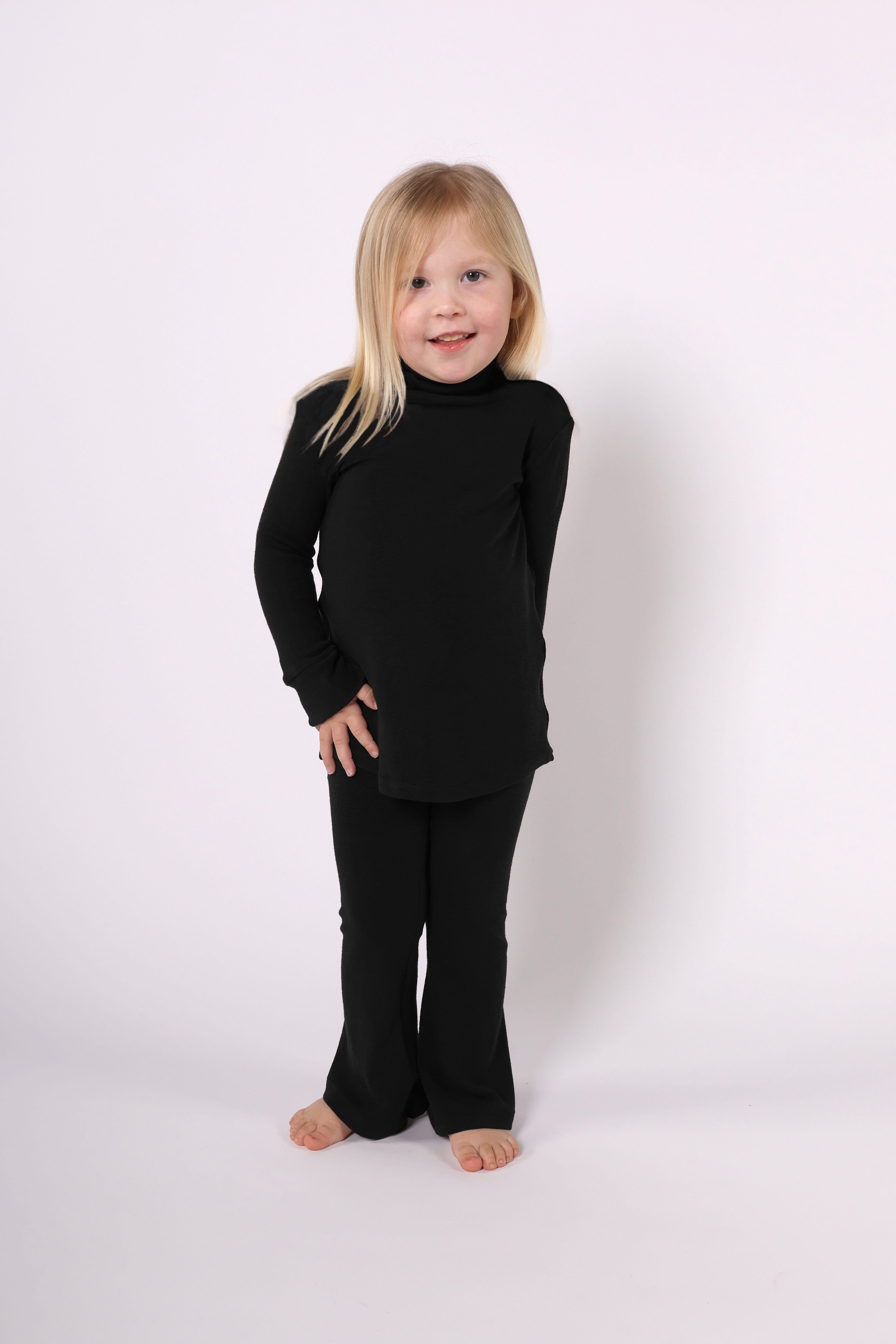 VILLA || DESIGNER WOOL LOUNGEWEAR KIDS MOCK NECK TOP