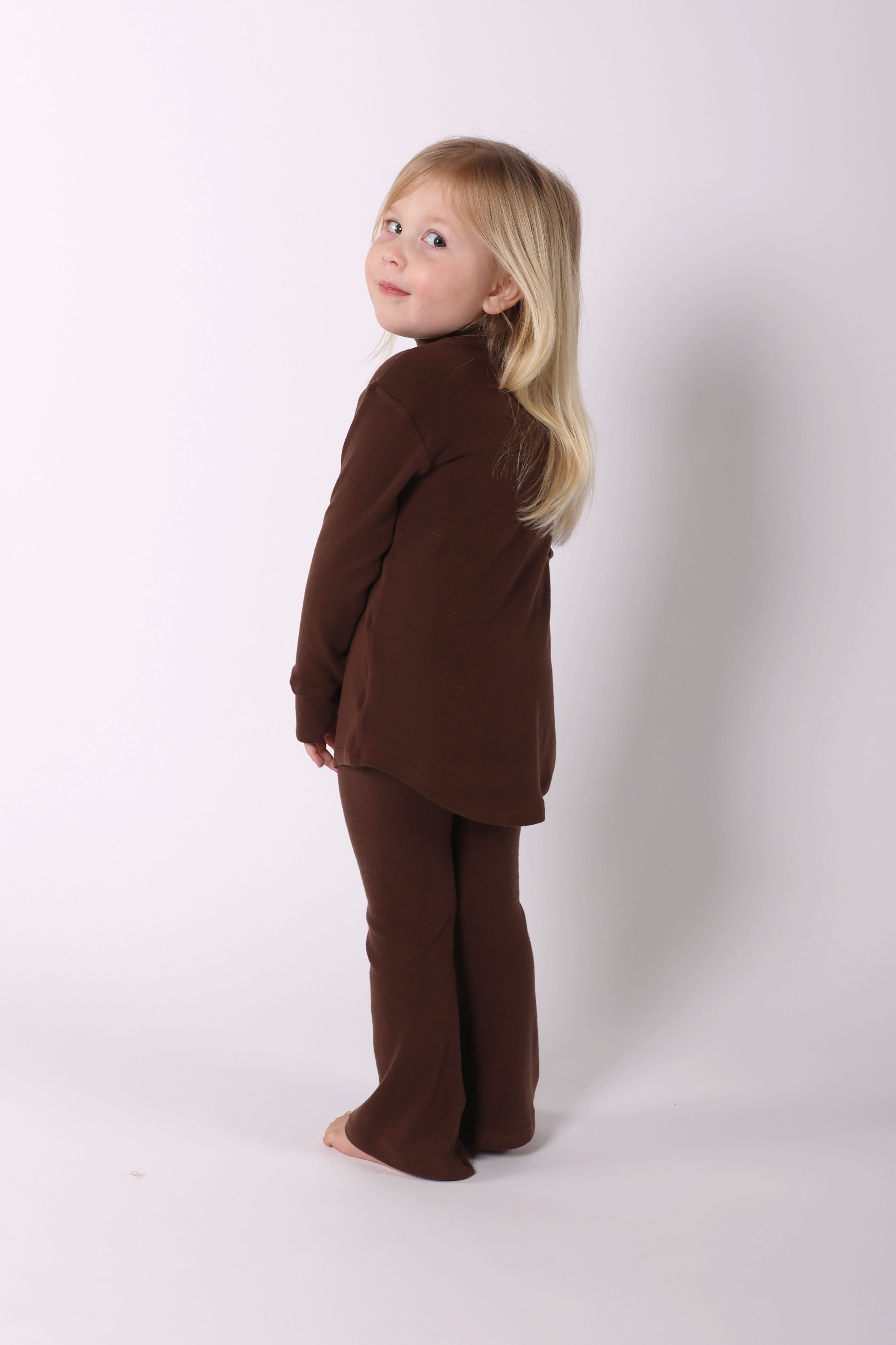 VILLA || DESIGNER WOOL LOUNGEWEAR KIDS MOCK NECK TOP