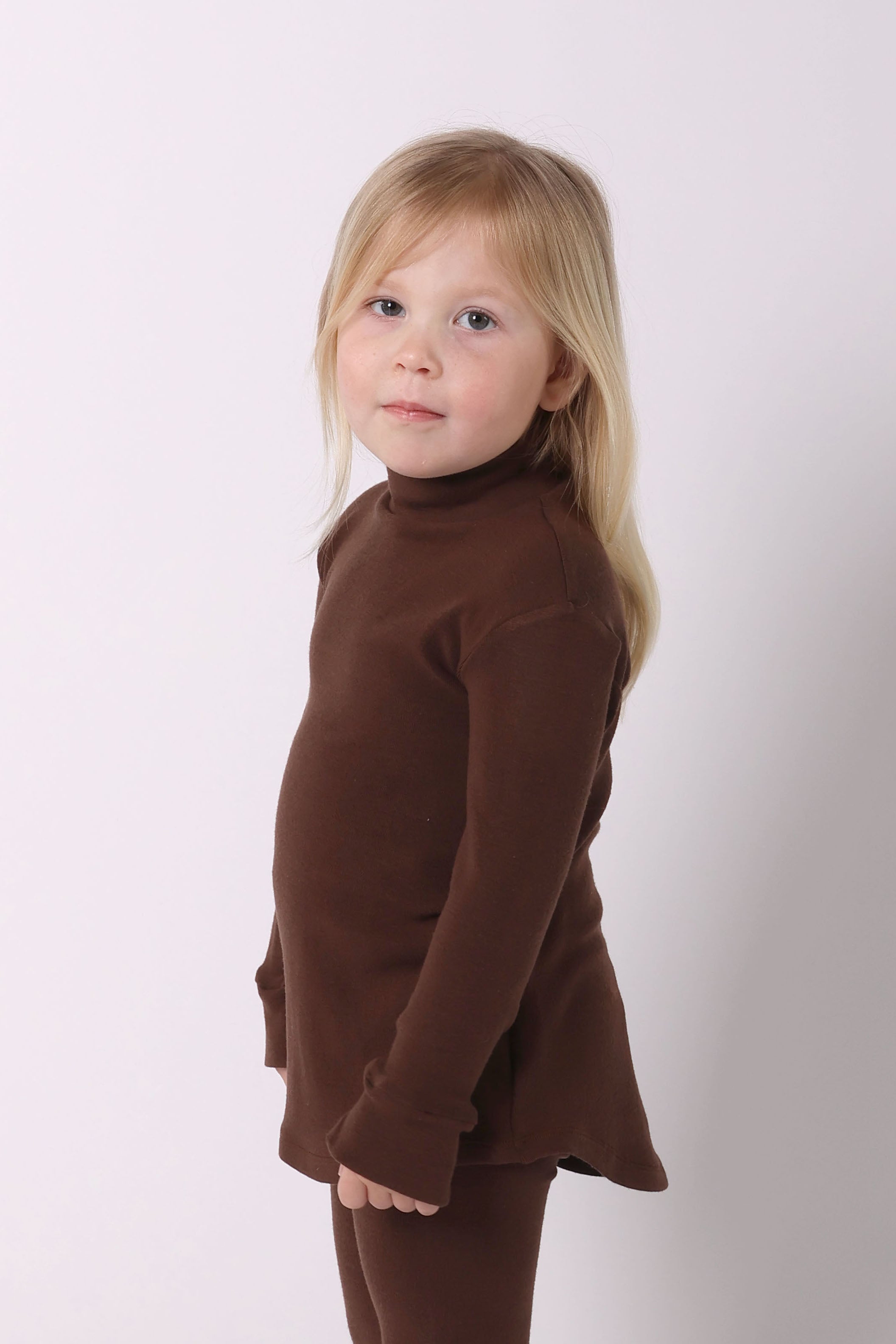 VILLA || WOOL LOUNGEWEAR KIDS MOCK NECK TOP