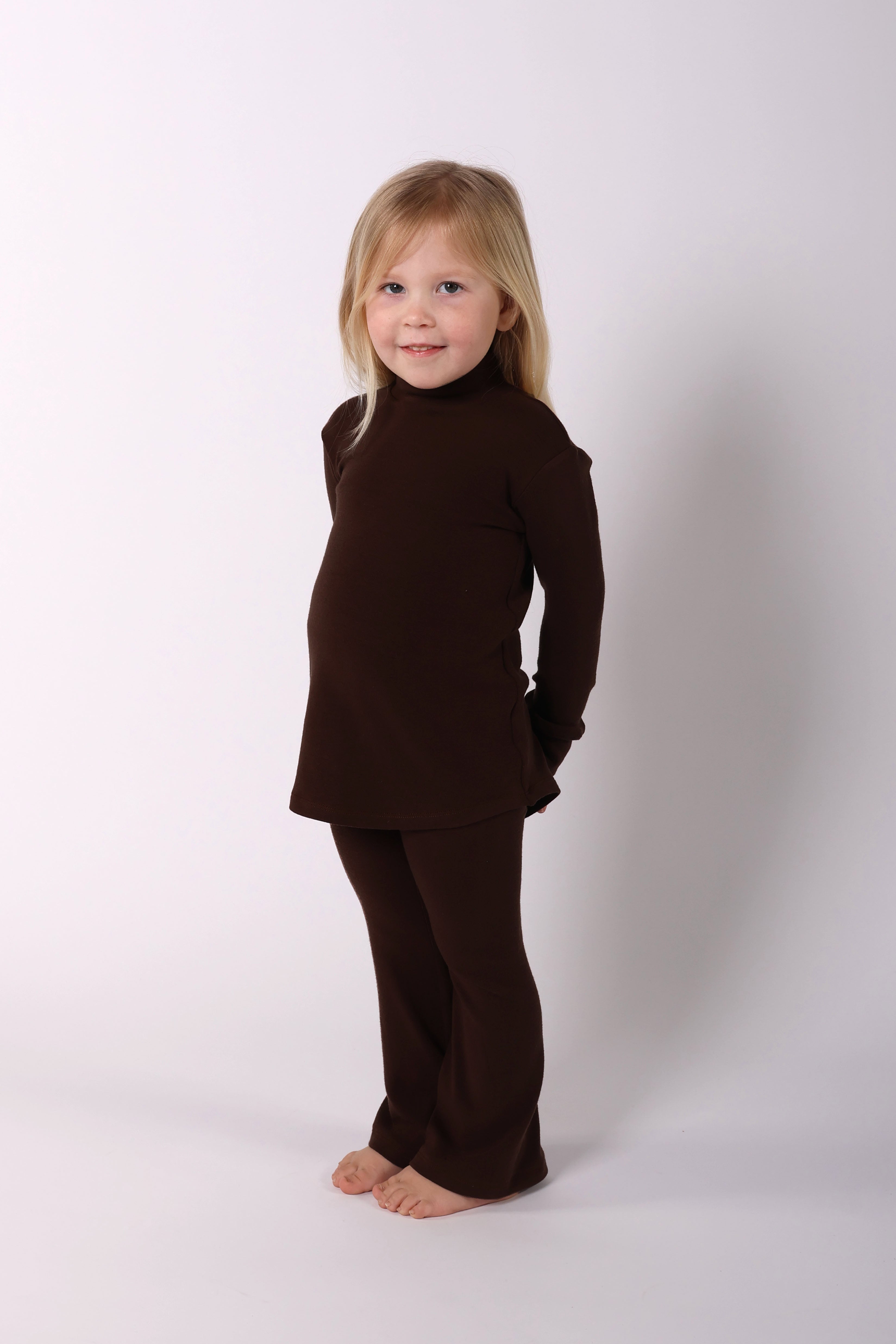 VILLA || WOOL LOUNGEWEAR KIDS MOCK NECK TOP