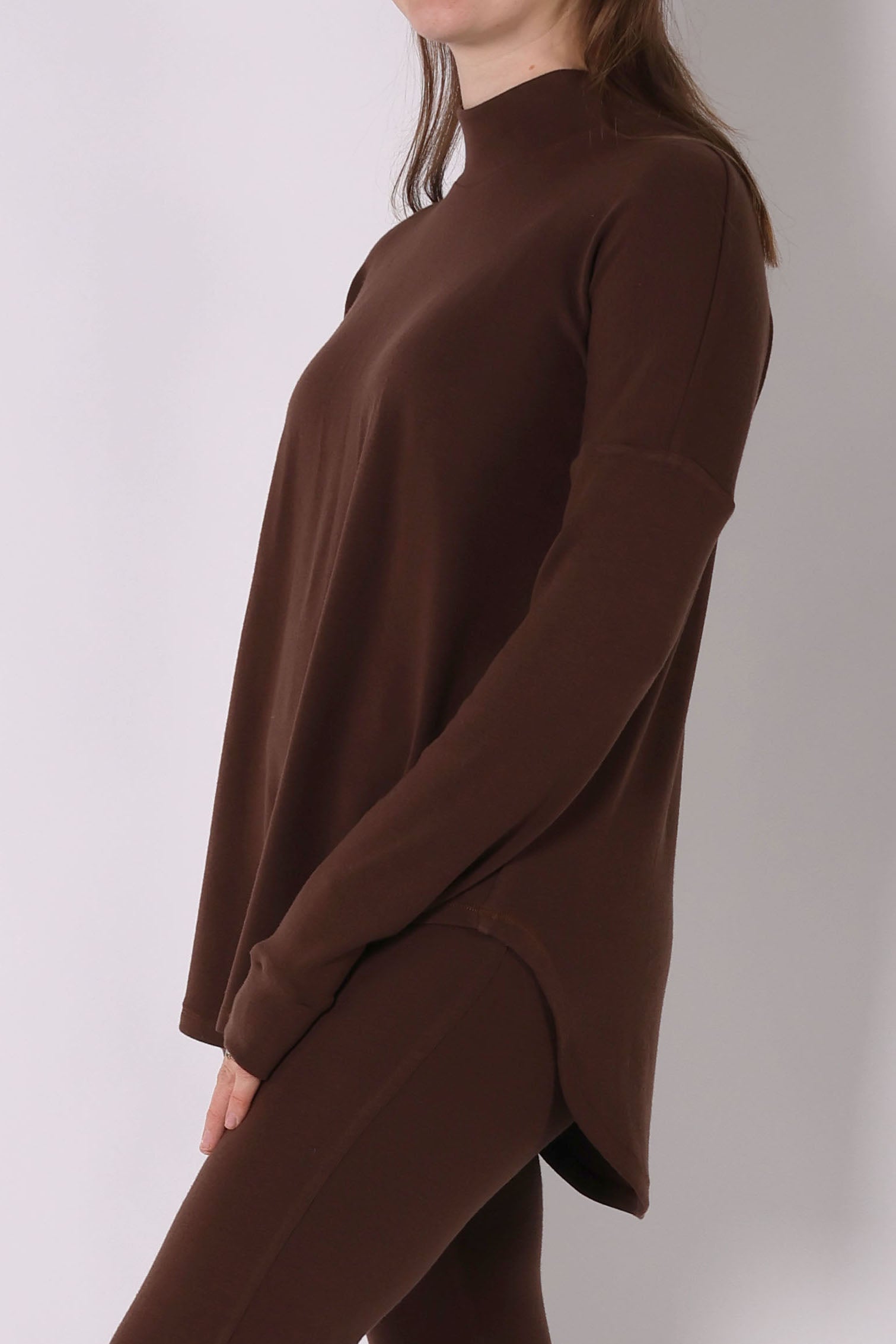 VILLA || WOOL LOUNGEWEAR MATERNITY MOCK NECK TOP