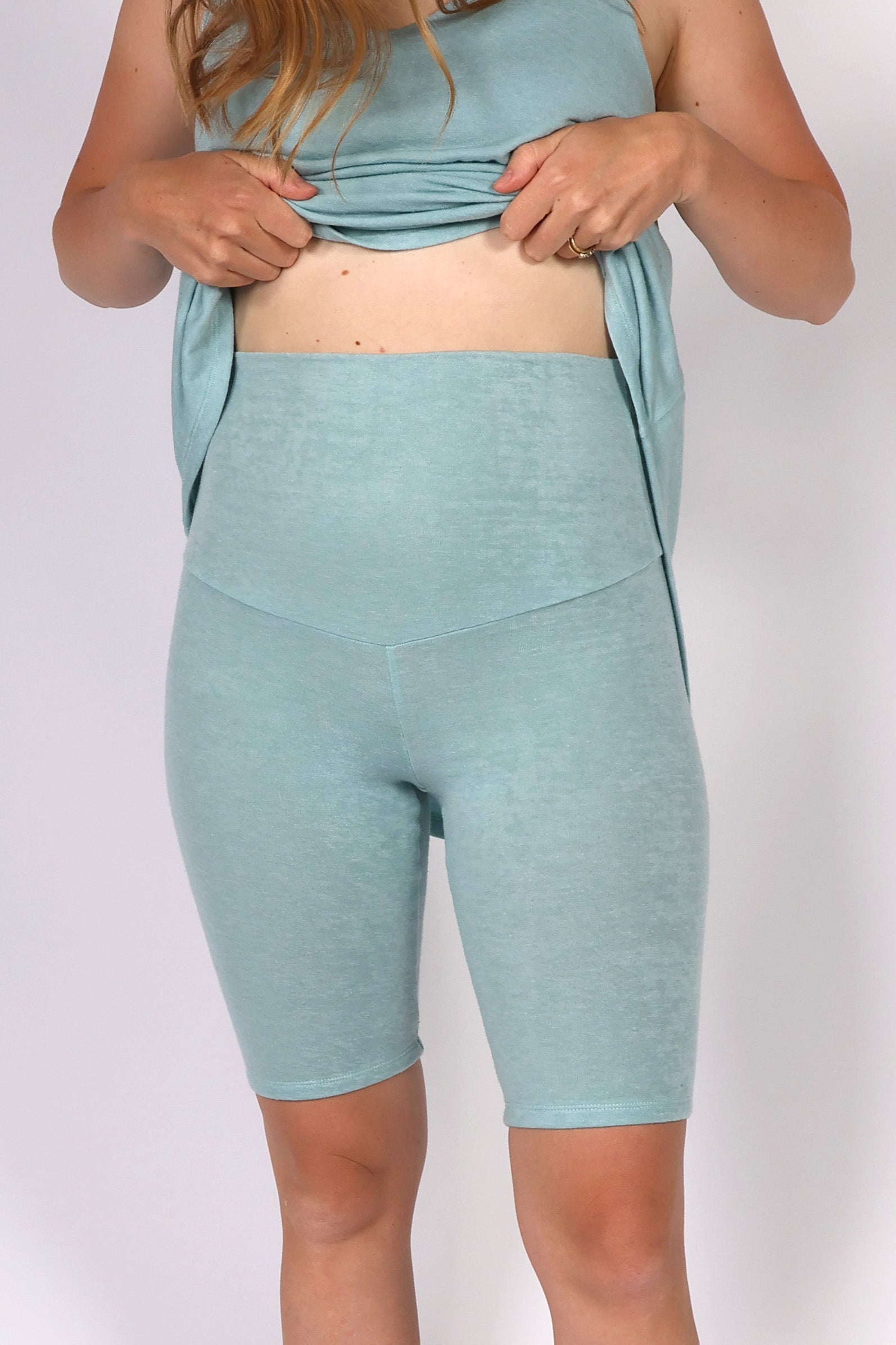 VILLA || DESIGNER WOOL LOUNGEWEAR MATERNITY BIKER SHORT