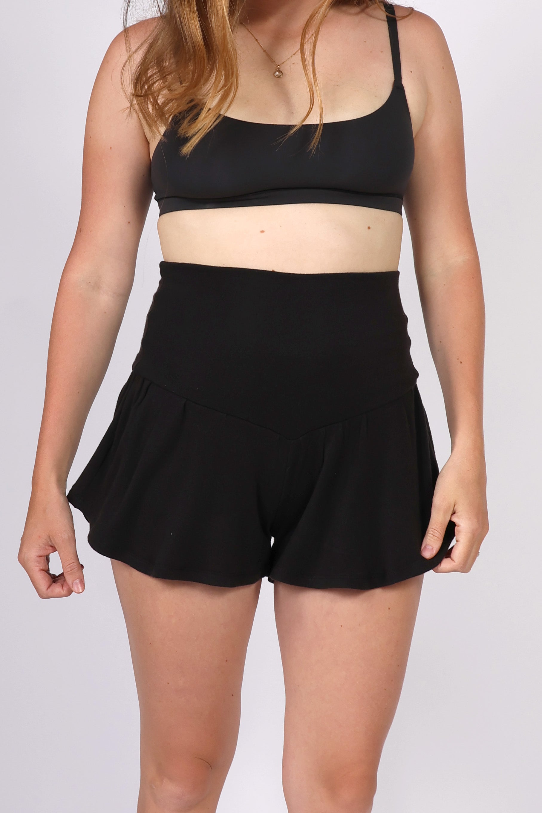 VILLA || WOOL LOUNGEWEAR MATERNITY FLARE SHORT