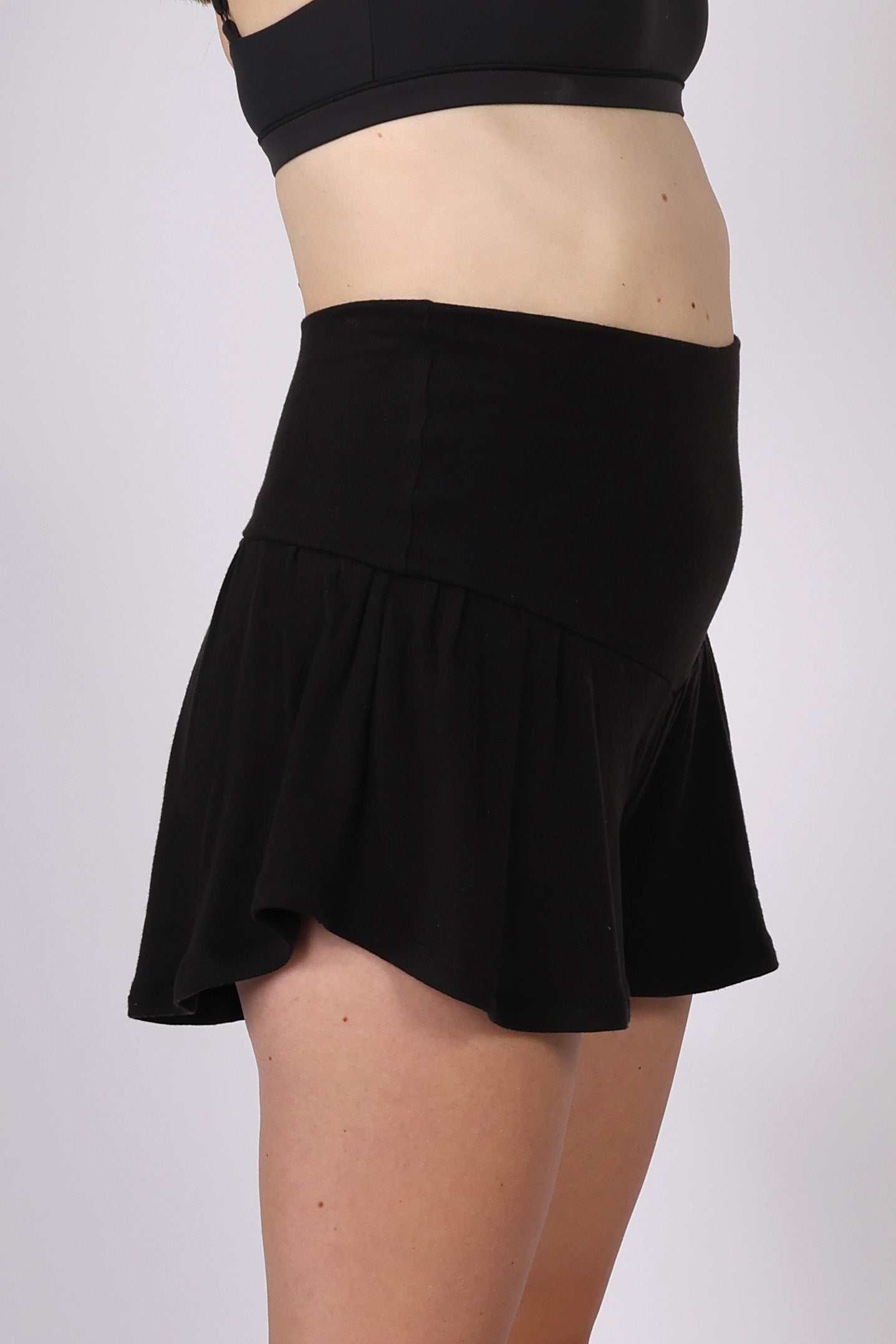 VILLA || WOOL LOUNGEWEAR MATERNITY FLARE SHORT