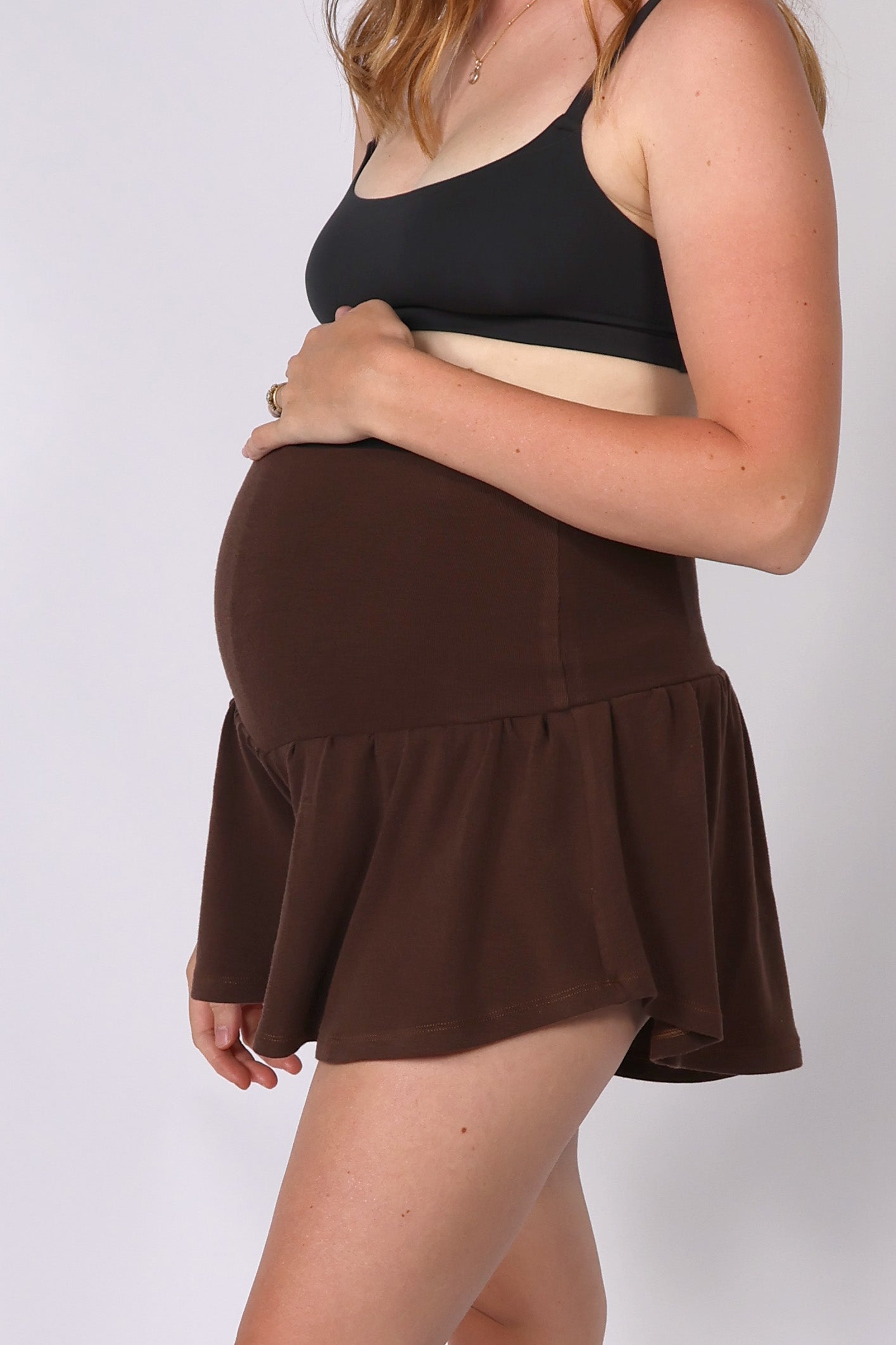 VILLA || WOOL LOUNGEWEAR MATERNITY FLARE SHORT