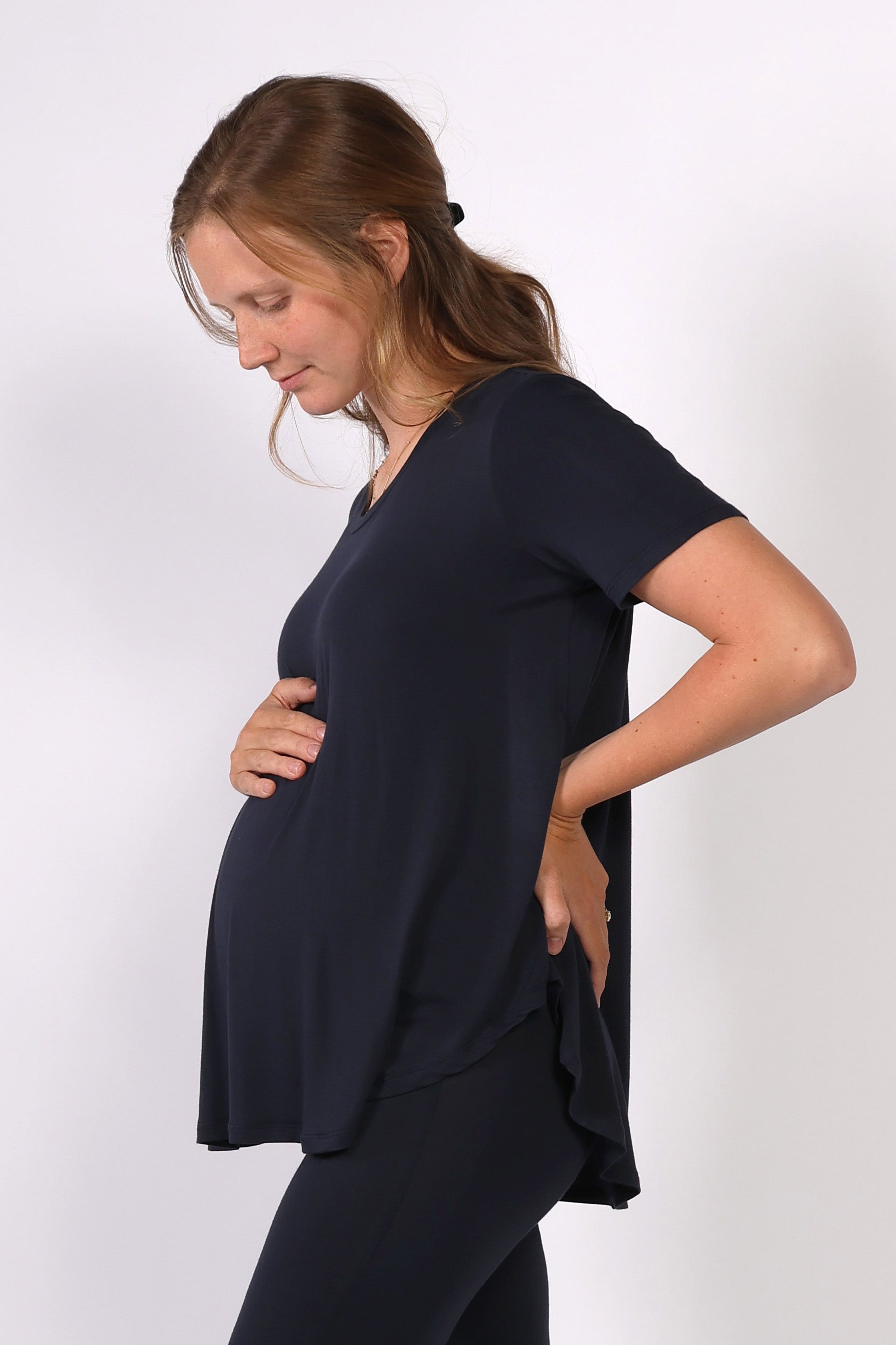BIRDIE || MODAL LOUNGEWEAR MATERNITY SHORT SLEEVE TOP