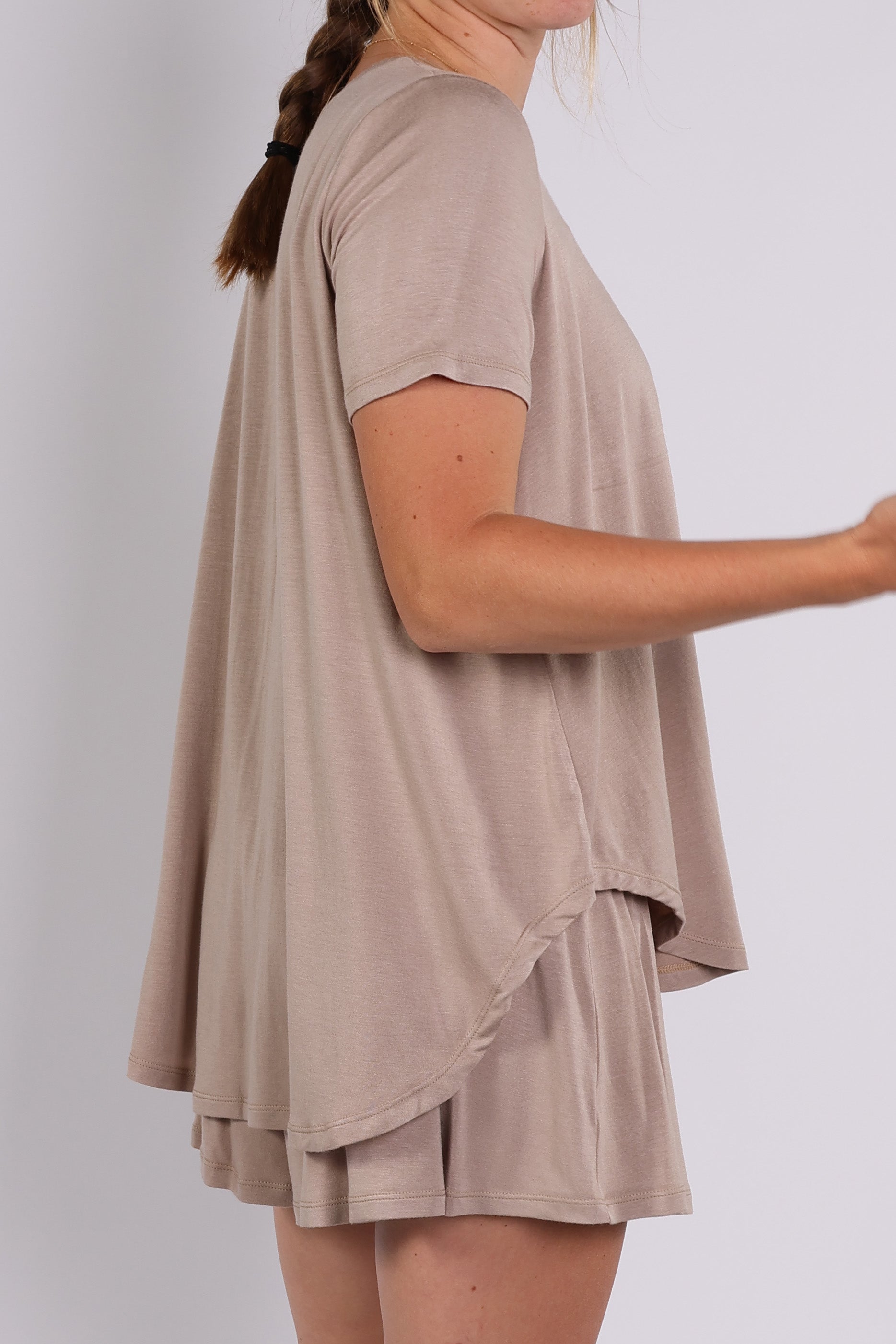 BIRDIE || MODAL LOUNGEWEAR MATERNITY SHORT SLEEVE TOP