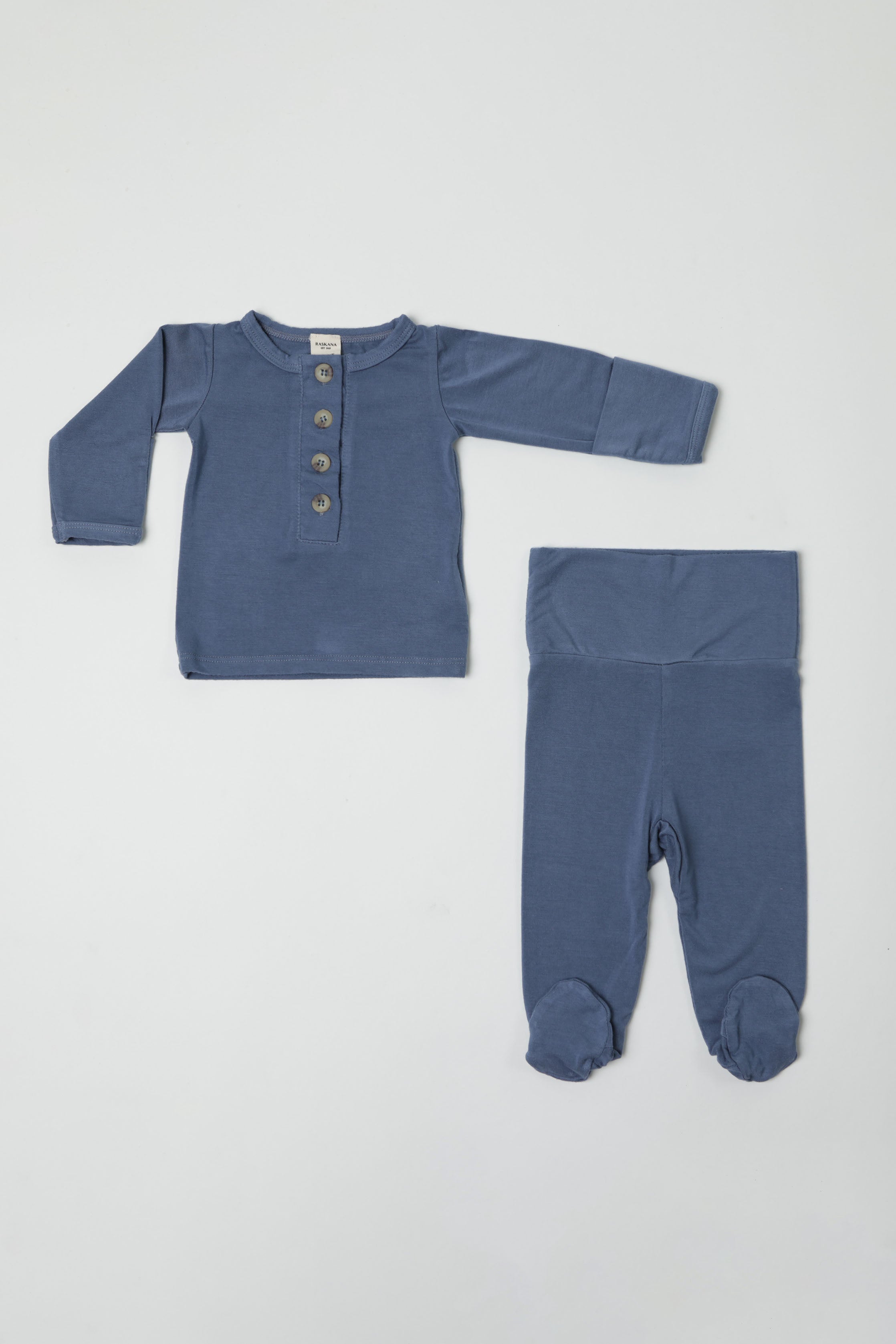 ARTHUR || INFANT LONG SLEEVE HENLEY TOP AND BOTTOM SET