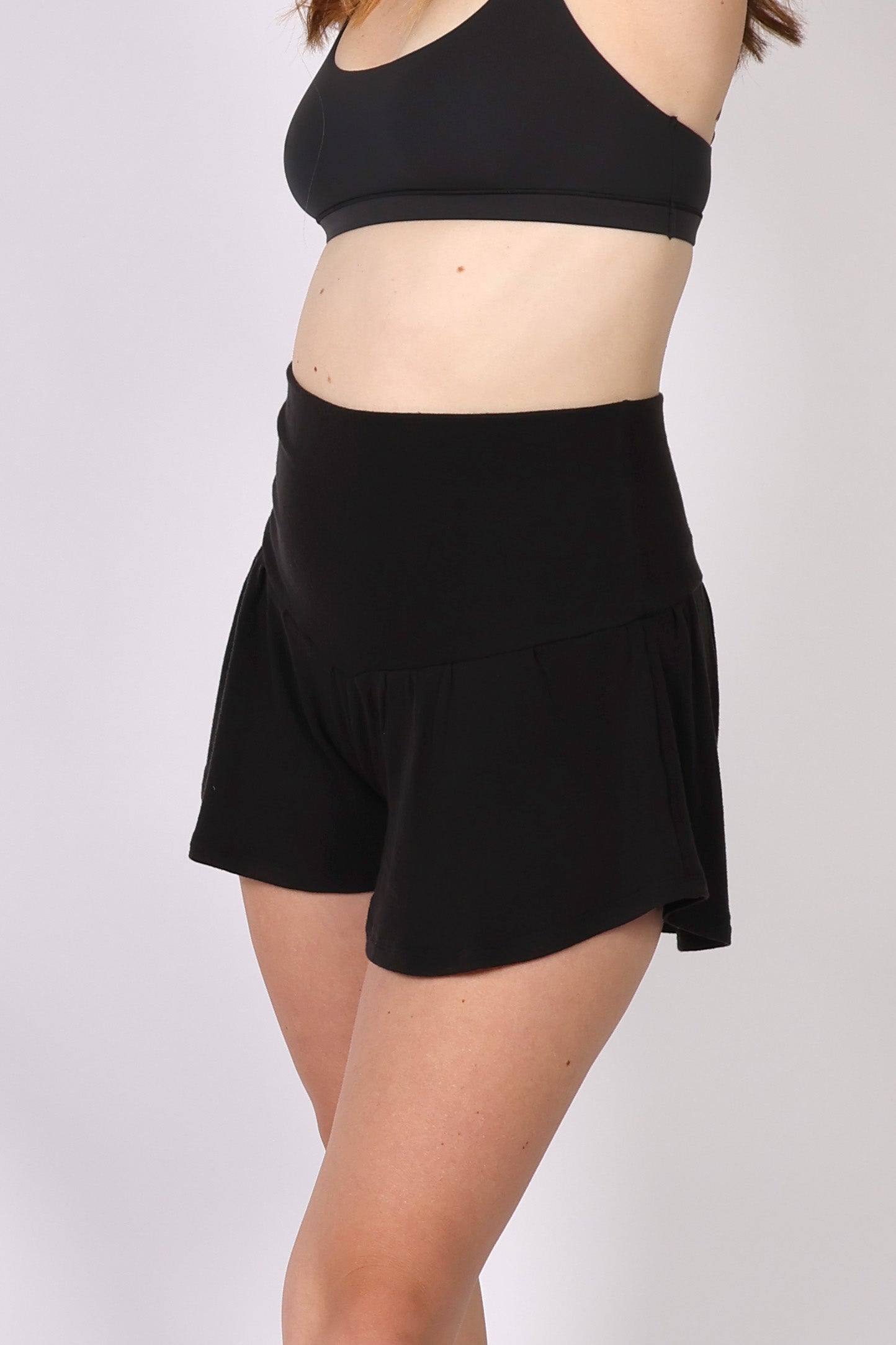 VILLA || WOOL LOUNGEWEAR MATERNITY FLARE SHORT