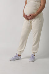 ELLE || FRENCH TERRY MATERNITY JOGGER || BIRCH