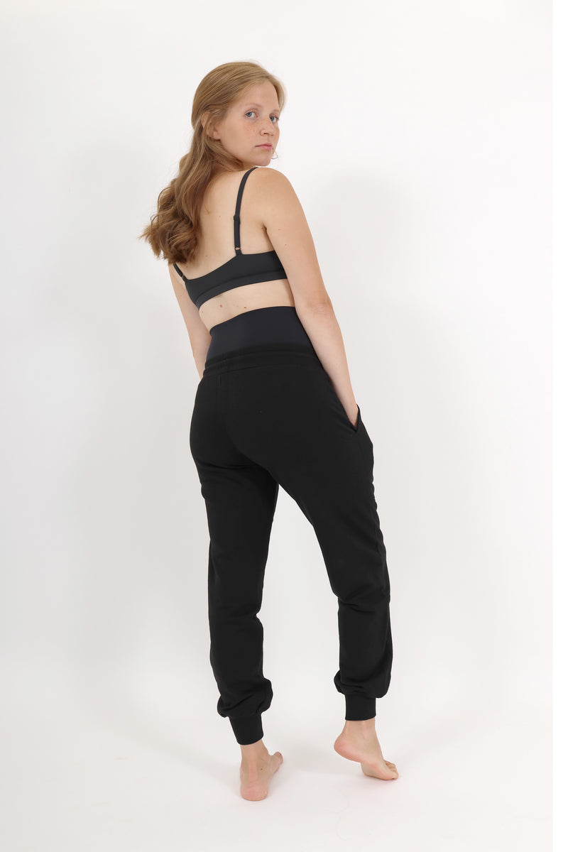 ELLE || FRENCH TERRY MATERNITY JOGGER || BLACK