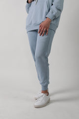 ELLE || FRENCH TERRY MATERNITY JOGGER || DUSTY BLUE