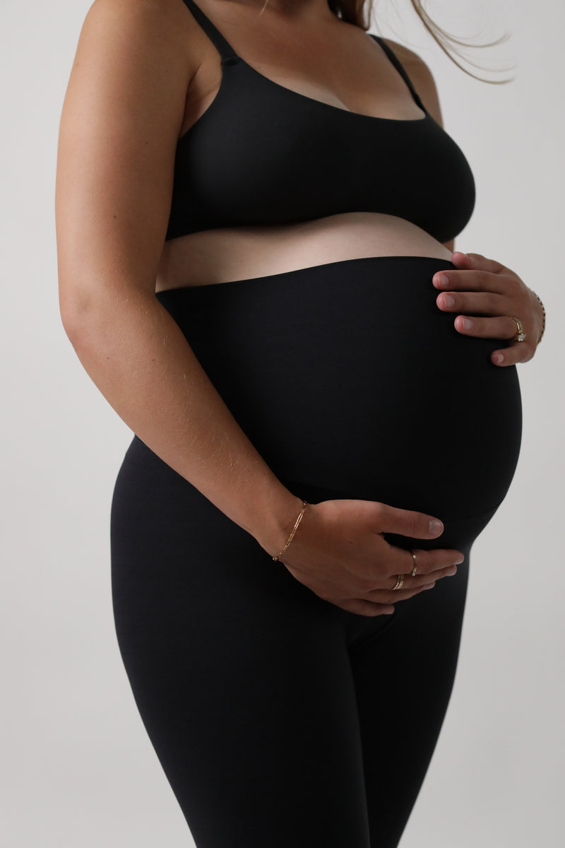 Blanqi Everyday High Waist Maternity Leggings Black Women's Size